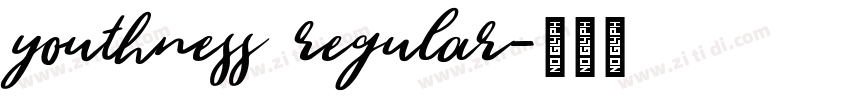 youthness regular字体转换